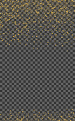 Shiny Stars Background Transparent Vector. Sequin Fantasy Illustration. Yellow Effect. Glam Template. Bright Star Magic.