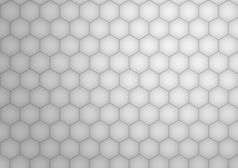 Hexagonal abstract background. Simple geometry texture. Futuristic Digital Hi Tech Concept. Luxury White Pattern.