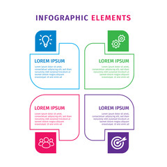 Infographic element steps business milestone company for annual report company profile brochure flyer