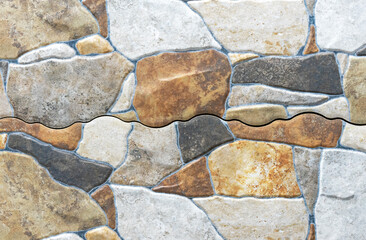 Ceramic tiles with natural stone texture. Stone background.