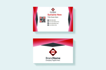 Modern business card design in professional style