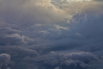 A view of the clouds from an airplane