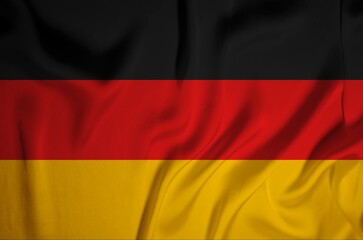 Obraz premium German flag waving in wind