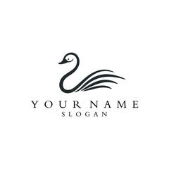 Fototapeta premium Swans art vector design concept