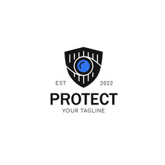Security Eye Logo Template - shield illustration.