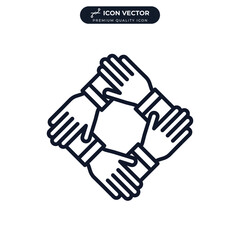 cooperation icon symbol template for graphic and web design collection logo vector illustration