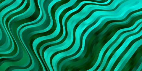 Light Green vector background with curves.