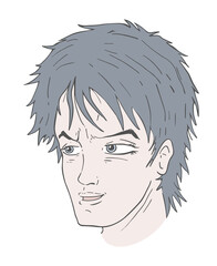 Man head draw