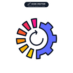 progress icon symbol template for graphic and web design collection logo vector illustration