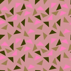 Geometric seamless triangle pattern for fabrics and textiles and packaging and gifts and cards and linens and kids