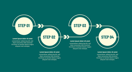 infographic step business company annual report brochure information