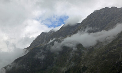 Dramatic cliffs of Milford Sound - New Zealand