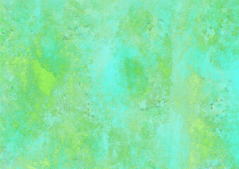 Textured green plaster wall background, abstract wet impressionist paint pattern, graphic design
