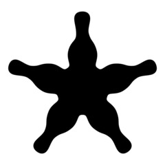 Wave Star Abstract Flat Icon Isolated On White Background