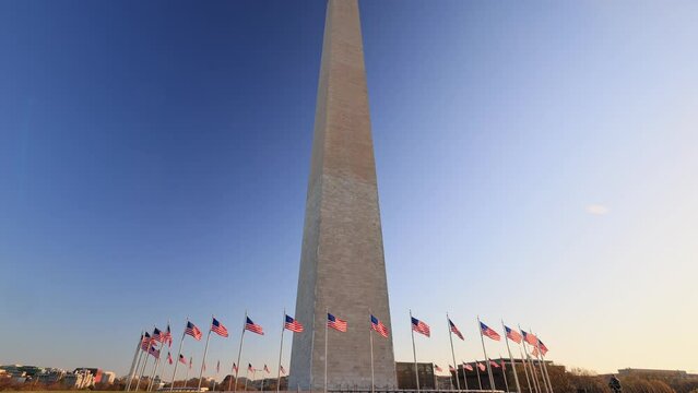 Sunny view of the Washington Monument