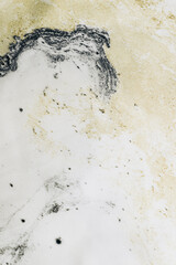 Fabric texture black with yellow natural silk marble print, tie-dye technique.