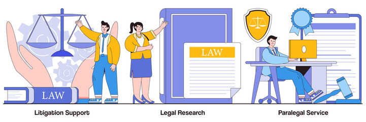 Litigation Support, Legal Research, and Paralegal Services Illustrated Pack