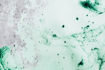 Fabric texture green with white natural silk marble print, tie-dye technique.