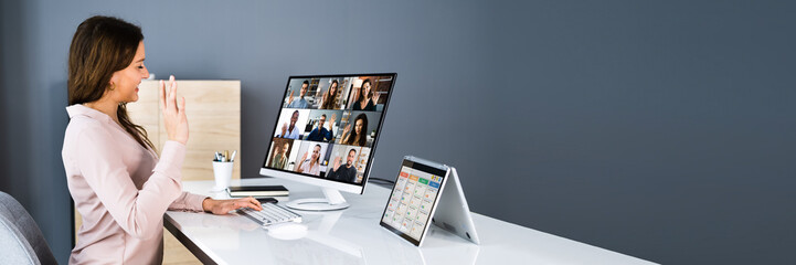 Business Video Call Dressed