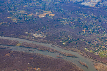 Aerial view of the cityscape of Washington DC