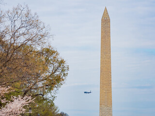 Overcast view of the Washington Monument