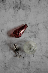 still life minimalistic red and white glass photography