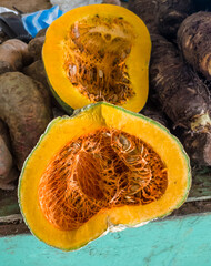 pumpkin on the market, auyama 