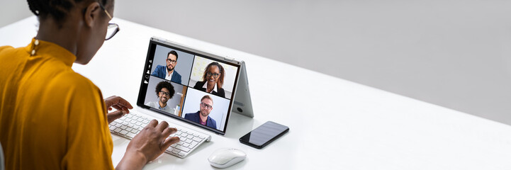 Online Video Conference Work Call