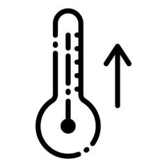 High Fever Flat Icon Isolated On White Background