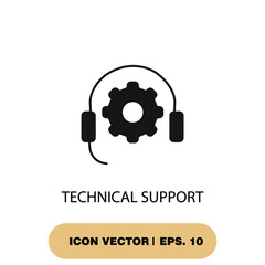 technical support icons  symbol vector elements for infographic web
