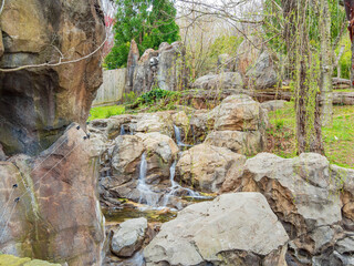 Overcast view of some landscape in Smithsonian National Zoological Park