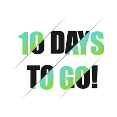10 Days Left sign - emblem, label, badge,sticker, logo. Designed for your web site design, logo, app, UI