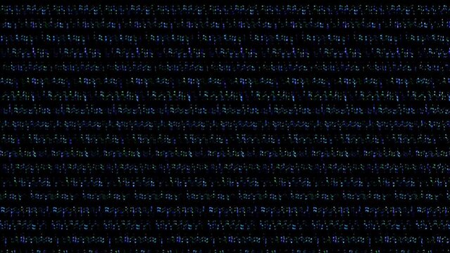 3D gradient wave with stripes, shining colorful light dots, black background