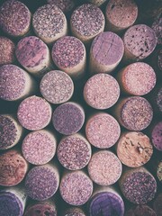 Wine corks. Various colors and textures.