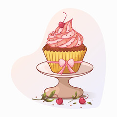 Cute pastry vector illustration. Backing illustration concept. pastry concept. Isolated Vector illustrations for posters, banners, cards, and advertising.