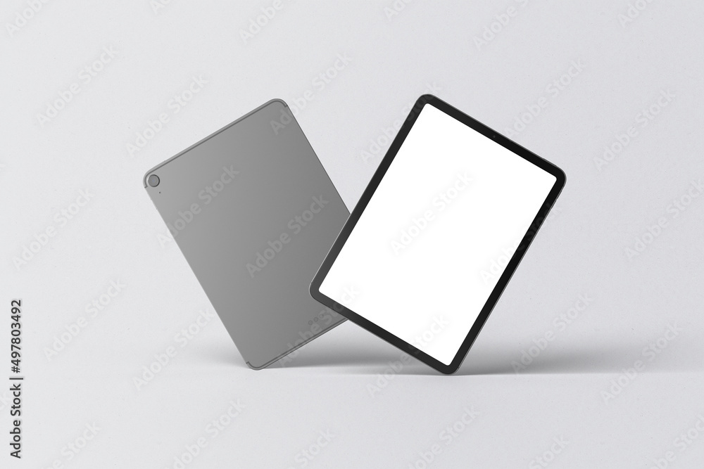 Poster tablet isometric perspective view. template for infographics or presentation ui design interface. bl