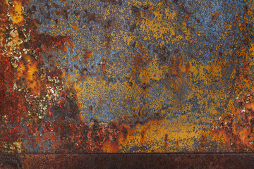 rusty metal background with cracked surface