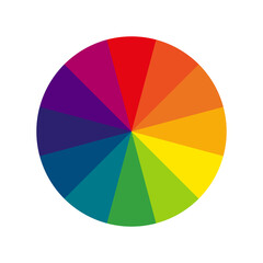 Obraz premium Color circle. Palette of various colors. Primary color gradient. Isolated raster illustration on white background.