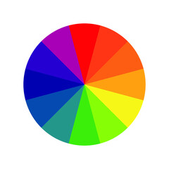 Obraz premium Color circle. Palette of various colors. Primary color gradient. Isolated vector illustration on white background.