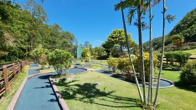 Panama, Boquete mini golf course in Escondido Valley