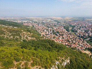 Aerial view town of Asenovgrad, Bulgaria