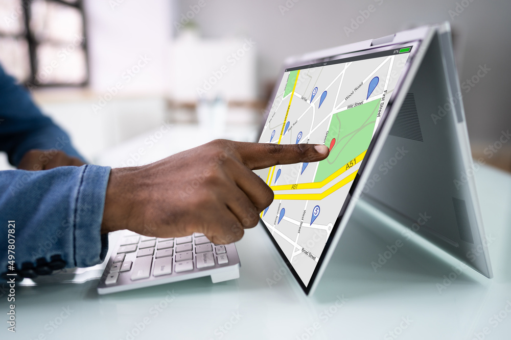 Poster gps location map search online