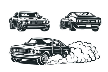 Drift sport team print for t-shirt, emblems and logo. © dobrograph