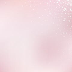 White heart love confettis. Valentine's day corner