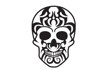 Fototapeta premium tattoo skull maori