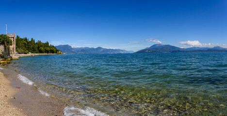 Fototapeta na wymiar Monte Baldo seen from Lago di Garda.