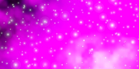 Light Pink vector texture with beautiful stars.