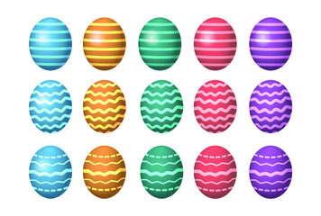 3d realistic vector egg easter day collection  