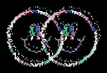 Strange Vector Shapes Collection. Geometric figures, distortion.