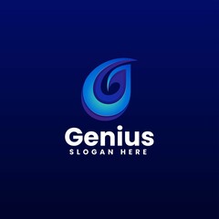 Vector Logo Illustration Letter G Gradient Colorful Style.